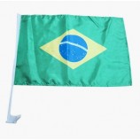 Haute Qualité Brésil Voiture Drapeau Personnalisé National Voiture Drapeaux