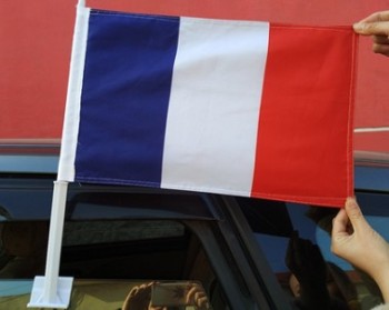 Digital Printing Custom Size France Car Flag Wholesale