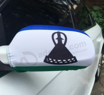 Heat transfer printed flag chrome side mirror covers