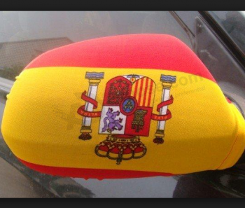 Spanien-Landautospiegelabdeckung fertigen Autoflügelflagge kundenspezifisch an