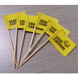 Disposable cooperplate paper wooden toothpicks flag picks