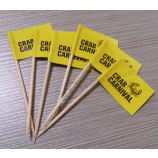 wegwerp cooperplate papier houten tandenstokers vlag picks