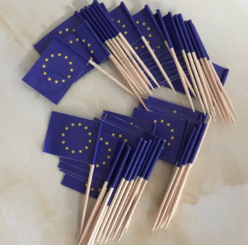 Nouveau style promotionnel de qualité alimentaire en papier cure-dents drapeaux