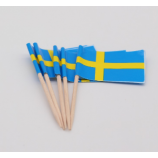 hölzerne Zahnstocher Obst Cupcake Zahnstocher Zahnstocher Flagge