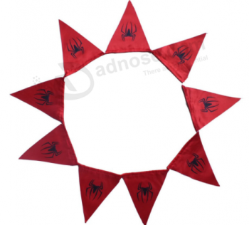 bandeira de estamenha de corda triângulo banner venda, conjunto de estamenha