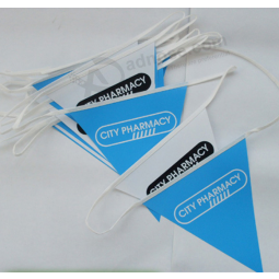Letter Printed Plastic Pennant String Flag, Hanging Triangle Bunting Flag