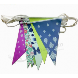 banderas de cuerda bandera del triángulo empavesado de tela banderas colgantes