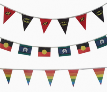 Drapeaux de guirlande en papier imprimé sur mesure