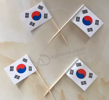 palillos de papel de madera del partido al por mayor escoge la bandera
