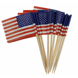 Dekoration Sandwich nimmt Zahnstocher mit Holzflagge
