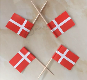 palillos de madera desechables de la bandera de la torta de la decoración