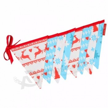 Festival Decorative Fabric Bunting String Flags for Christmas