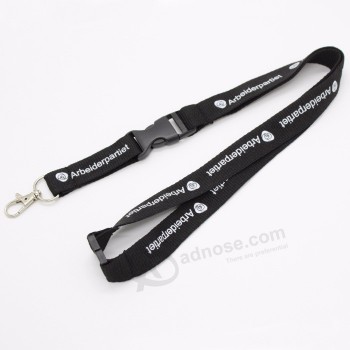 cordón de cuello de impresión de logotipo de poliéster personalizado de fábrica