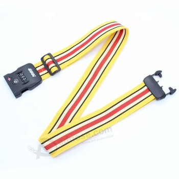 Adjustable polyester Long Travel Luggage Strap Belt with TSA Locks