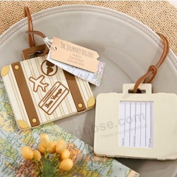 100PCS/LOT Le plus récent « Que le voyage commence » Vintage Valise Bagages Tag mariage douche nuptiale Favor cadeaux de fête Livraison gratuite