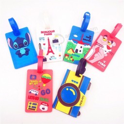 Moda linda kawaii maleta etiqueta de equipaje identificación de dibujos animados titular de la dirección etiqueta de equipaje sílice identificador ge accesorios de viaje