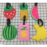 Obst Gepäckanhänger süß kreativ Kieselgel Kofferanhänger Boarding Tags Name ID Adresse Tel Inhaber Label Reisezubehör