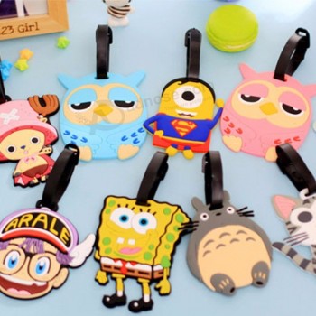 Women Men Cartoon Cute Cactus Luggage Tag Travel Accessories Cute Portable Suitcase Tag Silicon Name Labels