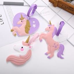 Reisezubehör Einhorn Muschel Gepäckanhänger Tier Cartoon Silikagel Koffer ID Adresse Inhaber Gepäck Boarding tragbares Etikett