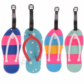 Vente en gros pantoufle valise bagages étiquettes Nom Adresse ID Adresse Titulaire Étiquette de sac en silicone