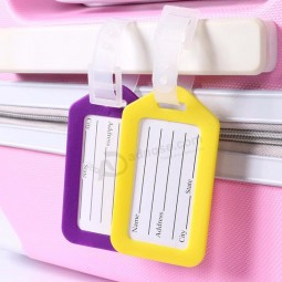 klassisches Plastikgepäckanhängerreisekoffergepäckreisezubehör mixproof Verschalung Umbau Adressaufkleber Name Identifikation etikettiert Farbe 6