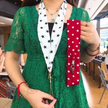 批发挂绳缎绳手机支架