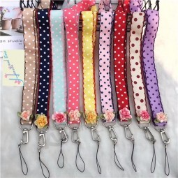 cordino per cellulare con cordino per fiori di moda Cinturino per collo a punti per chiavi ID card