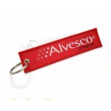 Customized Woven Tag Key Chain for Airport Flight