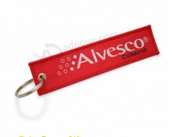 Customized Woven Tag Key Chain for Airport Flight