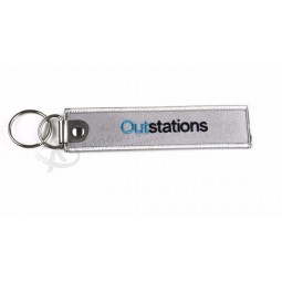 Qualidade superior presente personalizado chaveiro tecido têxtil