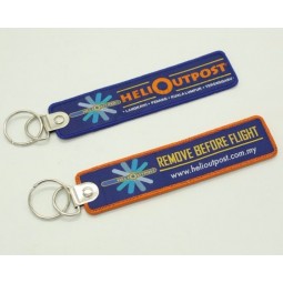 Customized Fabric Keychain for Garment with Metal Ring