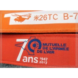 Jacquard Textil Logo gewebt Schlüsselanhänger für Kofferanhänger