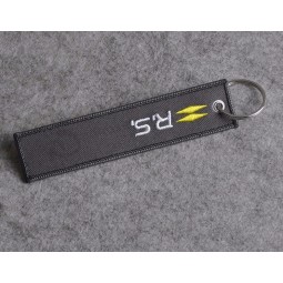 로고를 가진 승진 피복 직물에 의하여 길쌈되는 열쇠 고리