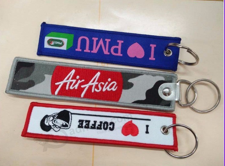 Embroidered Fabric Key Tag for Sport Athletic