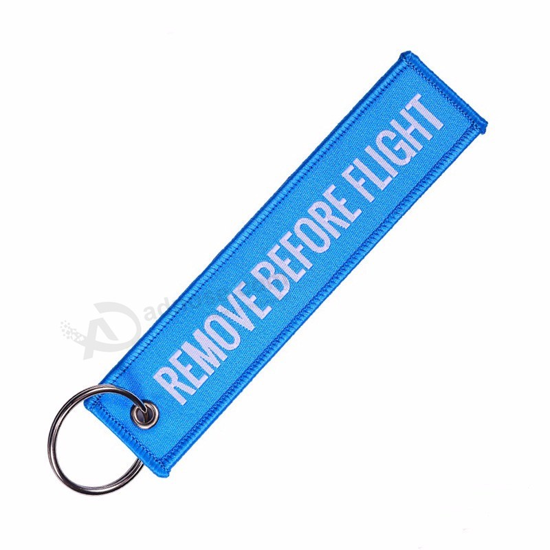 Remove-Before-Flight-Chaveiro-Schlüsselanhänger-Woven-Key-Tag-Special-Luggage-Tag-Label-Blue-Chain-Schlüsselanhänger