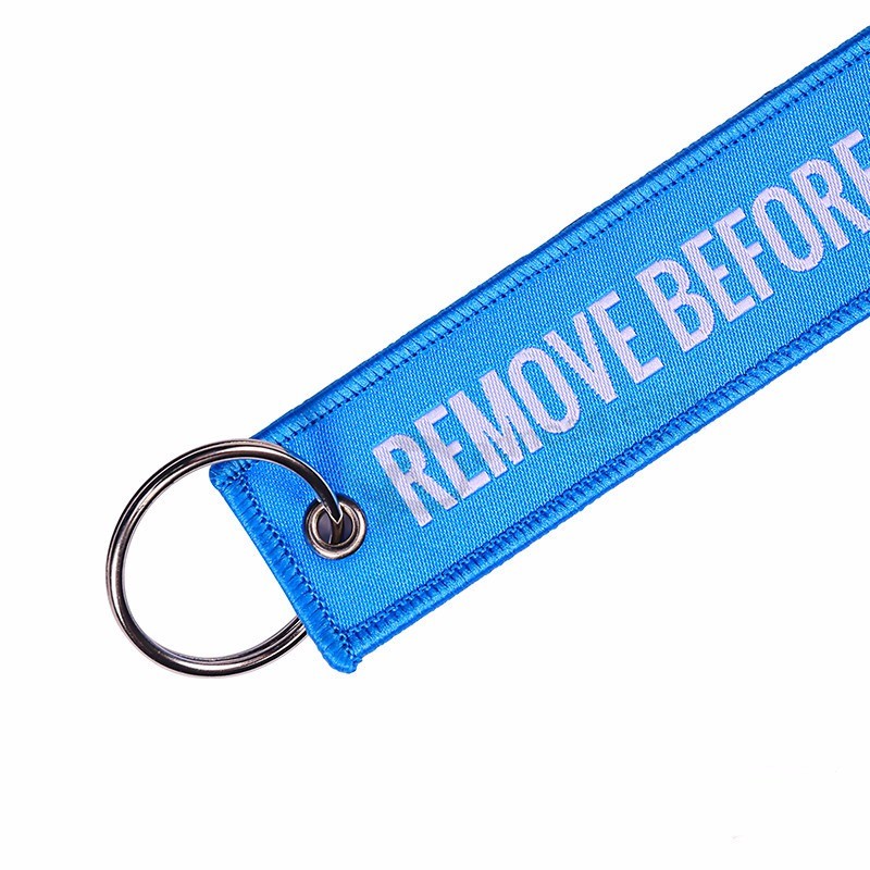 Remove-Before-Flight-Chaveiro-Keyring-Chains-Woven-Key-Tag-Special-Luggage-Tag-Label-Blue-Chain-Keychain（2）