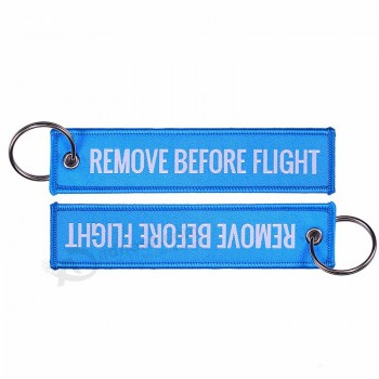 quitar antes del vuelo chaveiro cadenas de llavero tejidas Etiqueta de etiqueta etiqueta especial de equipaje etiqueta de cadena azul llavero para regalos de aviación