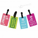 Vendita calda logo personalizzato stampa bagagli in PVC Tag viaggio morbido in PVC