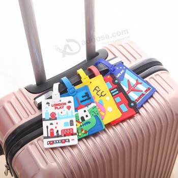 Étiquette de bagage en carton Gel de silice Porte-adresse d’identification de valise Étiquettes d’embarquement de bagages Étiquette portable
