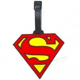 etichetta di scatola da viaggio con segno di superman