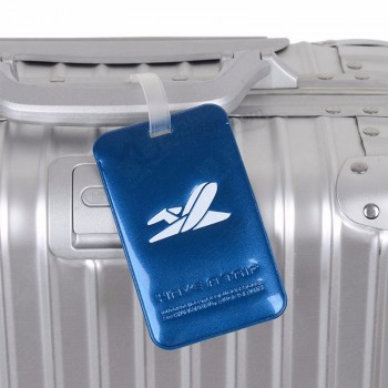 tampa personalizada da etiqueta da bagagem do PVC que embarca a etiqueta portátil