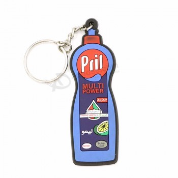 Pvc doux personnage de dessin animé OEM porte-clés personnalisés, porte-clés en caoutchouc pour la publicité