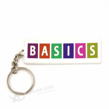 Logo promotionnel personnalisé différentes formes Porte-clés en caoutchouc PVC souple