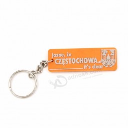 portachiavi in ​​gomma morbida in PVC Portachiavi logo lato singolo retro fiera