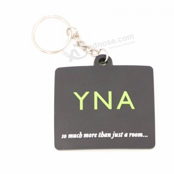 Porte-clés en caoutchouc PVC de nom personnalisé en plastique