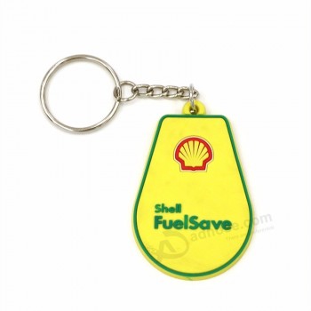 Porte-clés en caoutchouc de conception personnalisée en silicone, porte-clés en PVC souple de forme personnalisée 2D bon marché