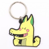 llavero de PVC de goma suave personalizado de dibujos animados promocionales