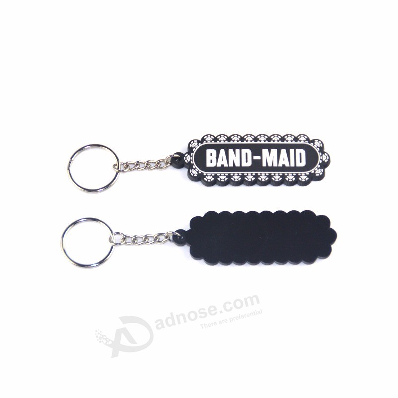 Wholesale Factory Souvenir Gifts Embossing Letter PVC Keychains