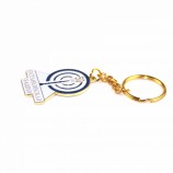 OEM Service Cheap Custom Golden Plated Doll Shaped Keychain