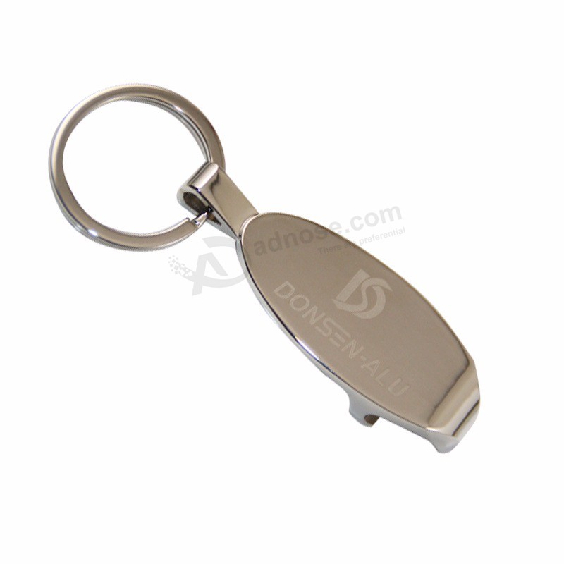 Keychain apribottiglie personalizzato Laser logo in metallo di vendita calda